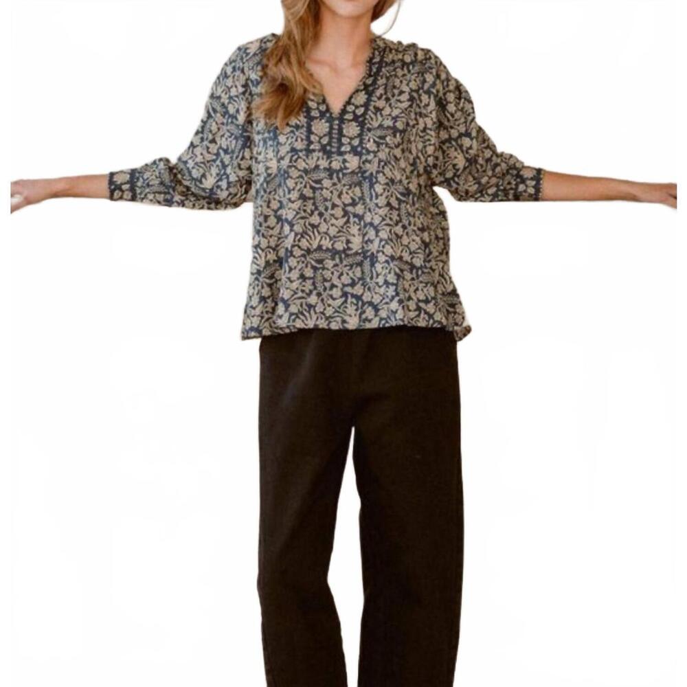 NEW MAELU willow modal blouse in delia print